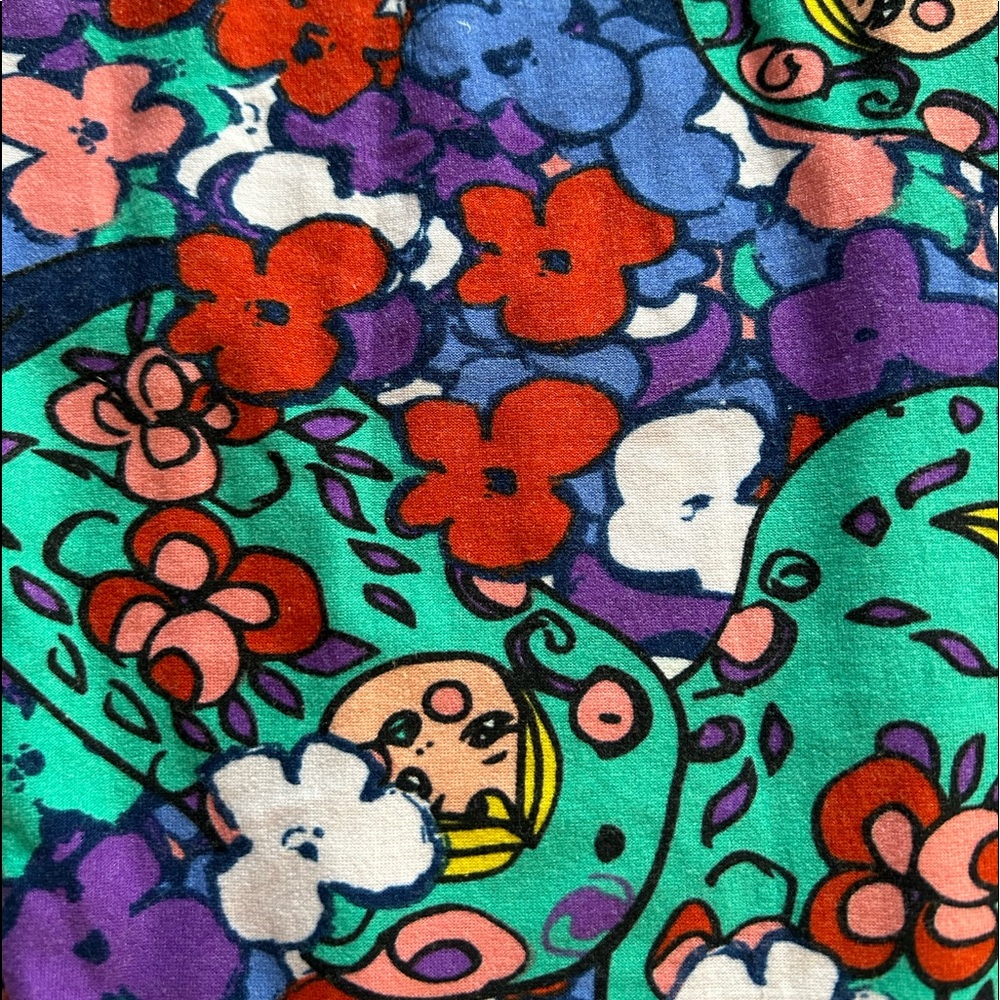 Lularoe floral & stacking folk doll leggings